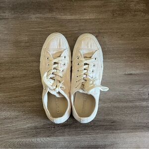 Cream Canvas Sneakers
